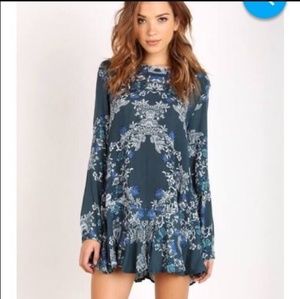FREE PEOPLE smooth talker teal tunic